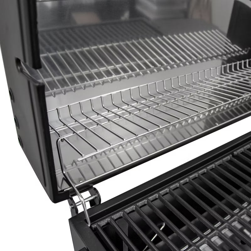 Kuglegrill LUX 139x57x100 cm Sort med Støbejernsrist