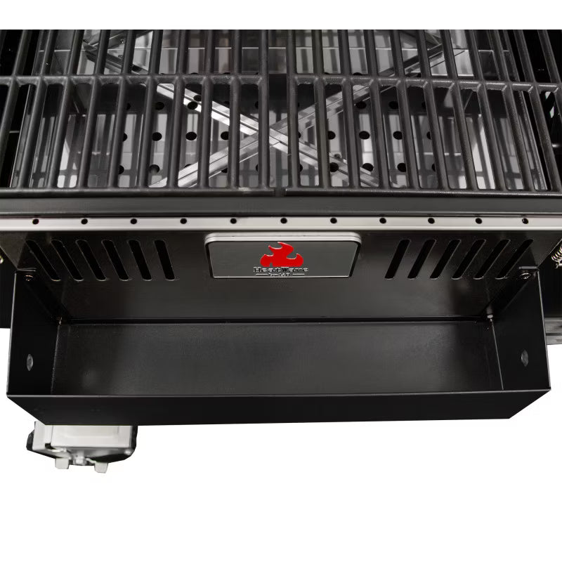 Kuglegrill LUX 139x57x100 cm Sort med Støbejernsrist