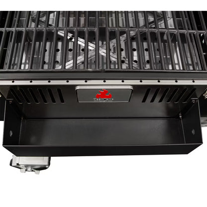 Kuglegrill LUX 139x57x100 cm Sort med Støbejernsrist