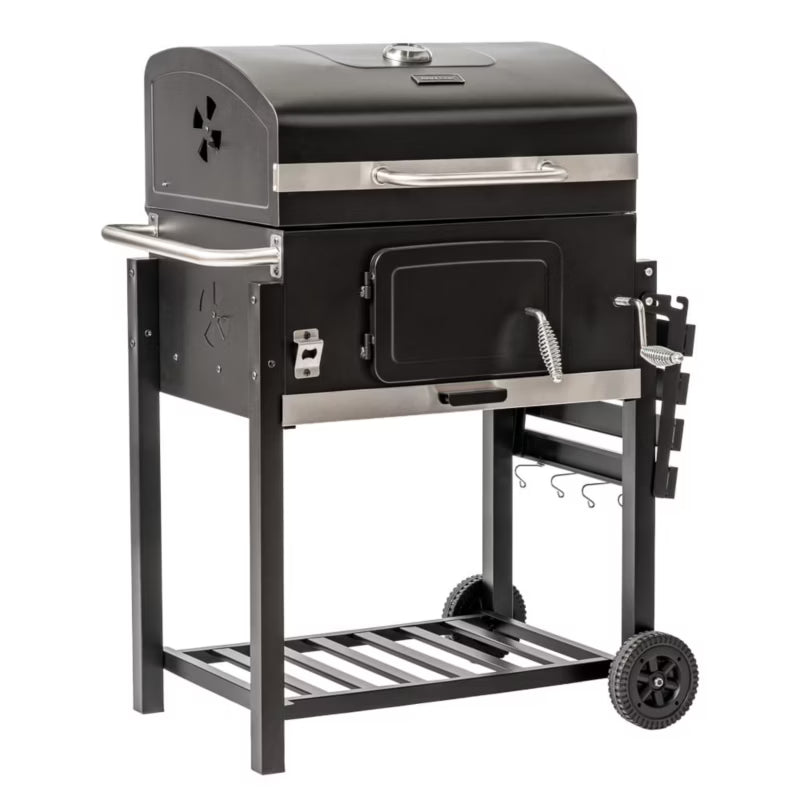 Kulgrill med Låg 115x68x105 cm Sort