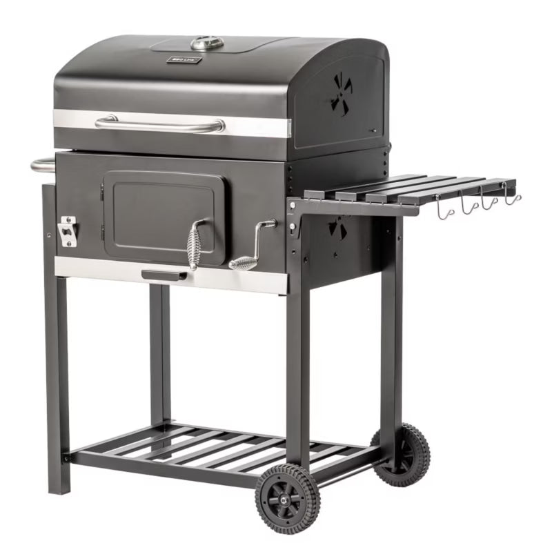 Kulgrill med Låg 115x68x105 cm Sort