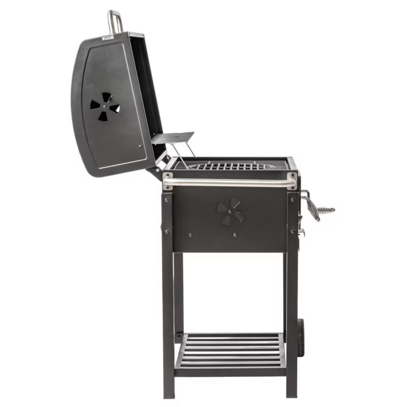 Kulgrill med Låg 115x68x105 cm Sort