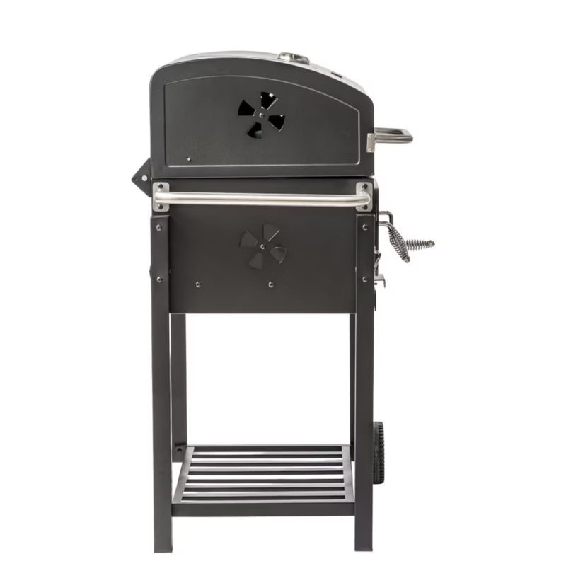 Kulgrill med Låg 115x68x105 cm Sort
