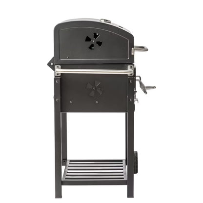 Kulgrill med Låg 115x68x105 cm Sort