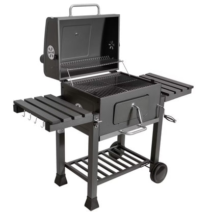 Kuglegrill med Låg 137x45 cm Grafitgrå