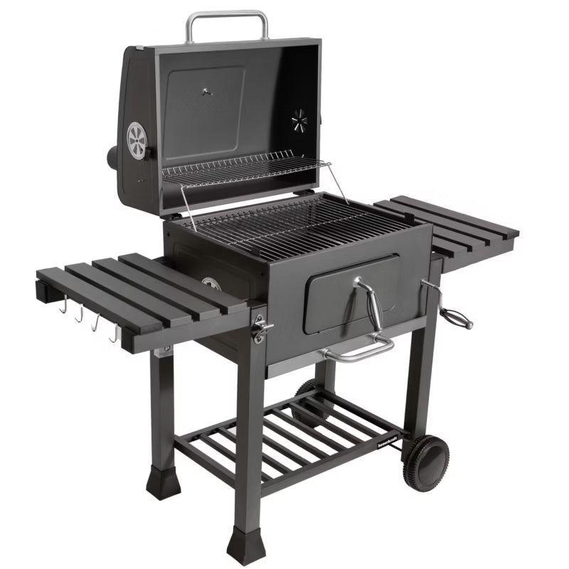 Kuglegrill med Låg 137x45 cm Grafitgrå