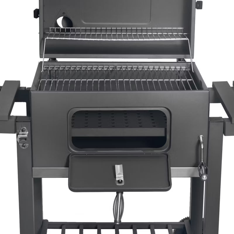 Kuglegrill med Låg 137x45 cm Grafitgrå