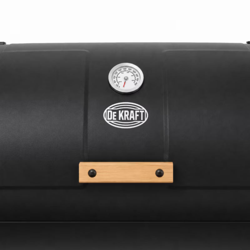 Kuglegrill med Røgeovn DE-WE05 102x62 cm Sort