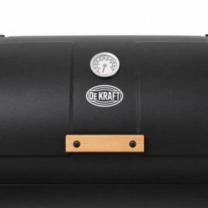 Kuglegrill med Røgeovn DE-WE05 102x62 cm Sort
