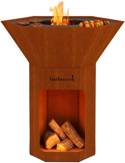 Kulgrill Nestor Corten 92x92 cm Brun