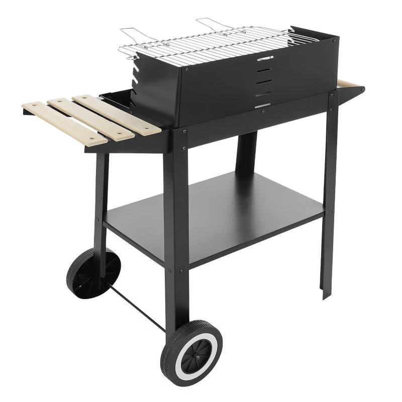 Kuglegrill Kulgrill på Hjul 95x32x85 cm Sort