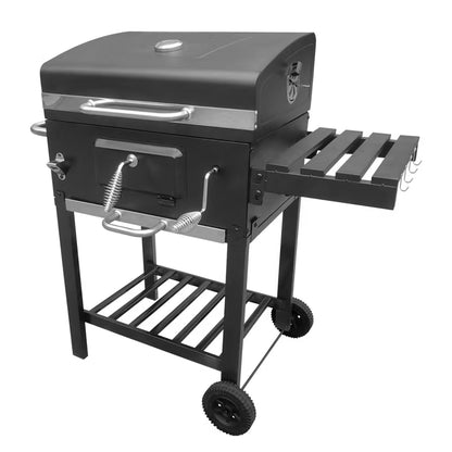 Kuglegrill Rektangulær 115x55 cm Sort Stål