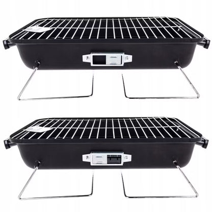 Kuglegrill Sammenklappelig 48x30 cm Sort