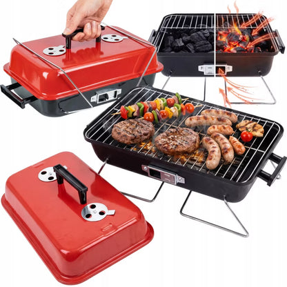 Kuglegrill Sammenklappelig 48x30 cm Sort