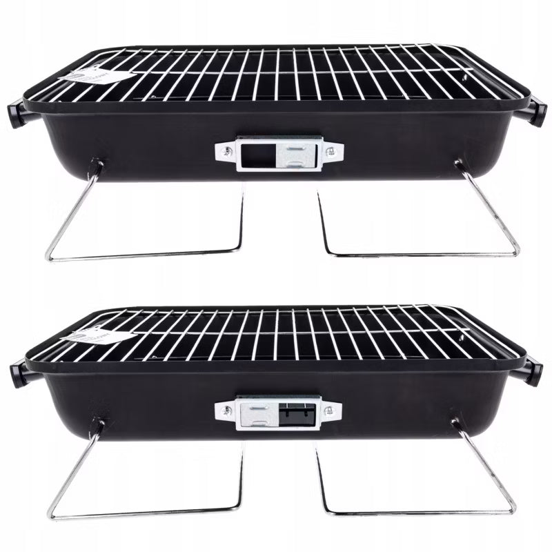 Kuglegrill Sammenklappelig 48x30 cm Sort