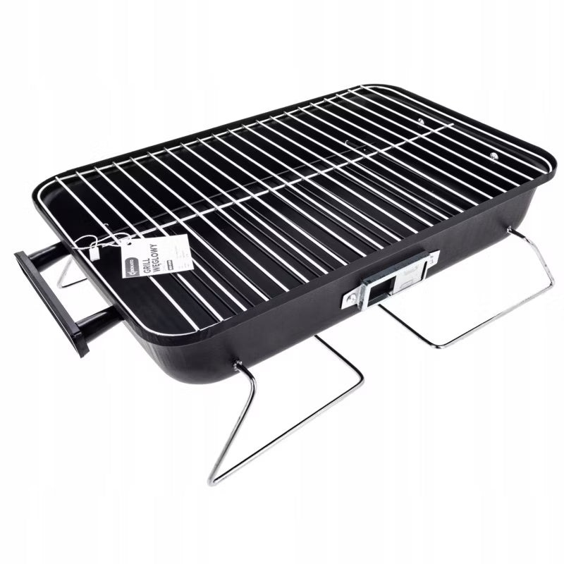 Kuglegrill Sammenklappelig 48x30 cm Sort