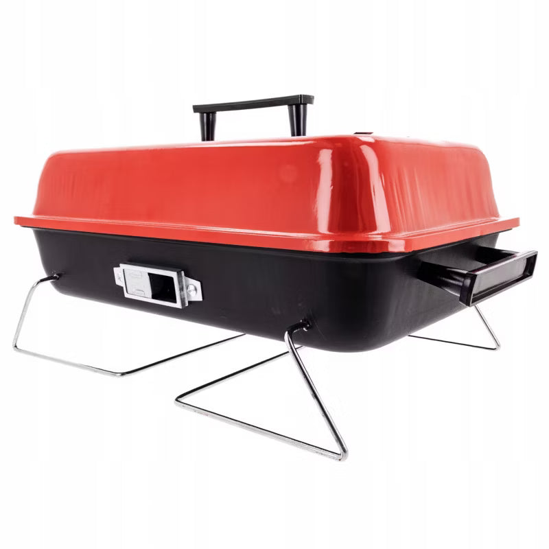 Kuglegrill Sammenklappelig 48x30 cm Sort