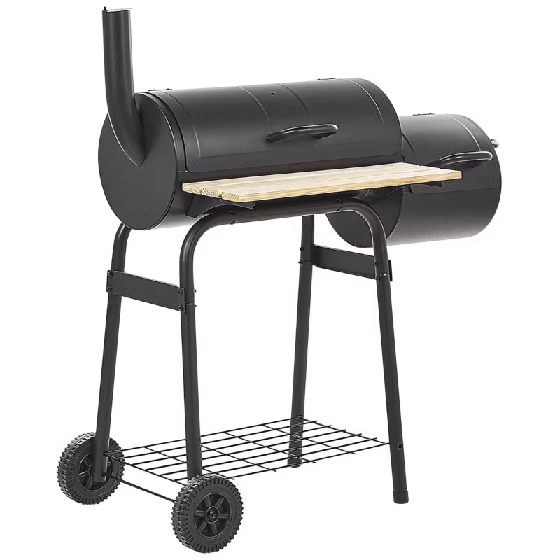 Kuglegrill Satah 110x51 cm Sort Stål med Røgeovn