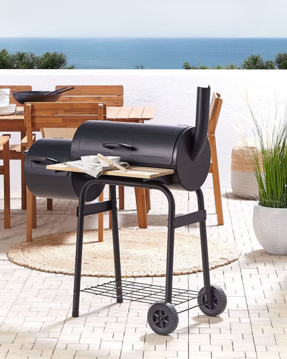 Kuglegrill Satah 110x51 cm Sort Stål med Røgeovn