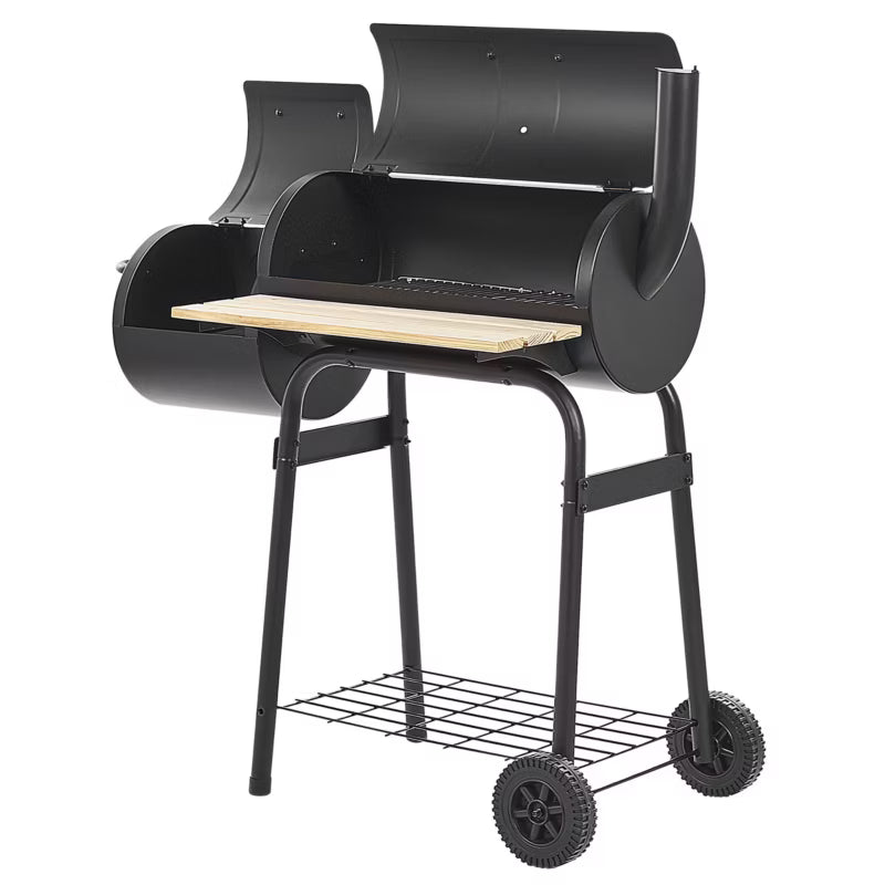 Kuglegrill Satah 110x51 cm Sort Stål med Røgeovn