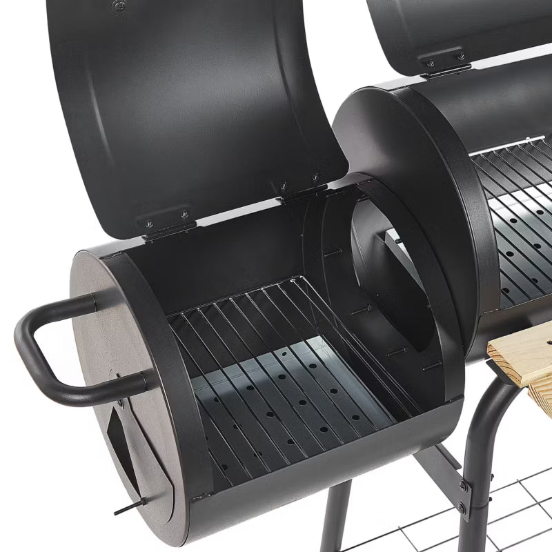 Kuglegrill Satah 110x51 cm Sort Stål med Røgeovn