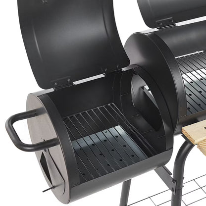Kuglegrill Satah 110x51 cm Sort Stål med Røgeovn