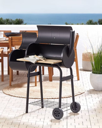 Kuglegrill Satah 110x51 cm Sort Stål med Røgeovn