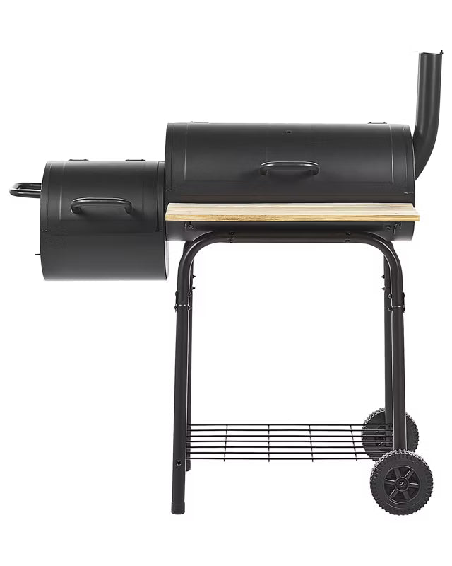 Kuglegrill Satah 110x51 cm Sort Stål med Røgeovn