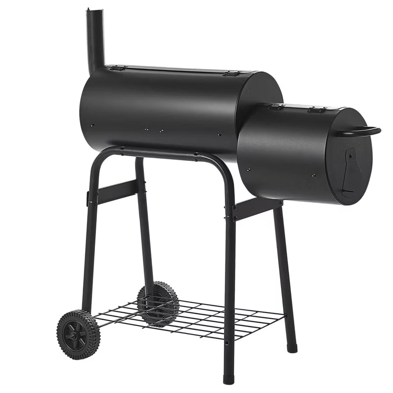 Kuglegrill Satah 110x51 cm Sort Stål med Røgeovn