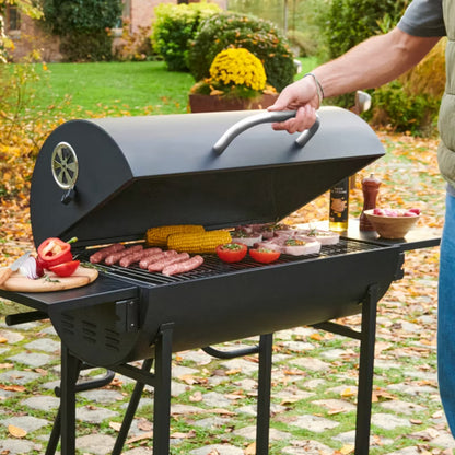 Kuglegrill Stockton 130x56,5 cm Sort Stål