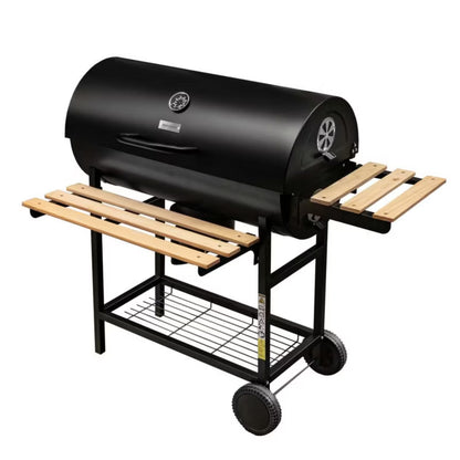 Kuglegrill Tøndegrill 115x60x94 cm Sort med Termometer