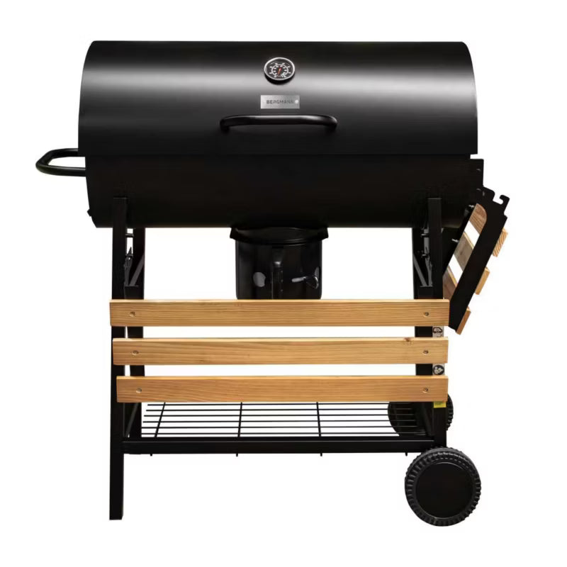 Kuglegrill Tøndegrill 115x60x94 cm Sort med Termometer