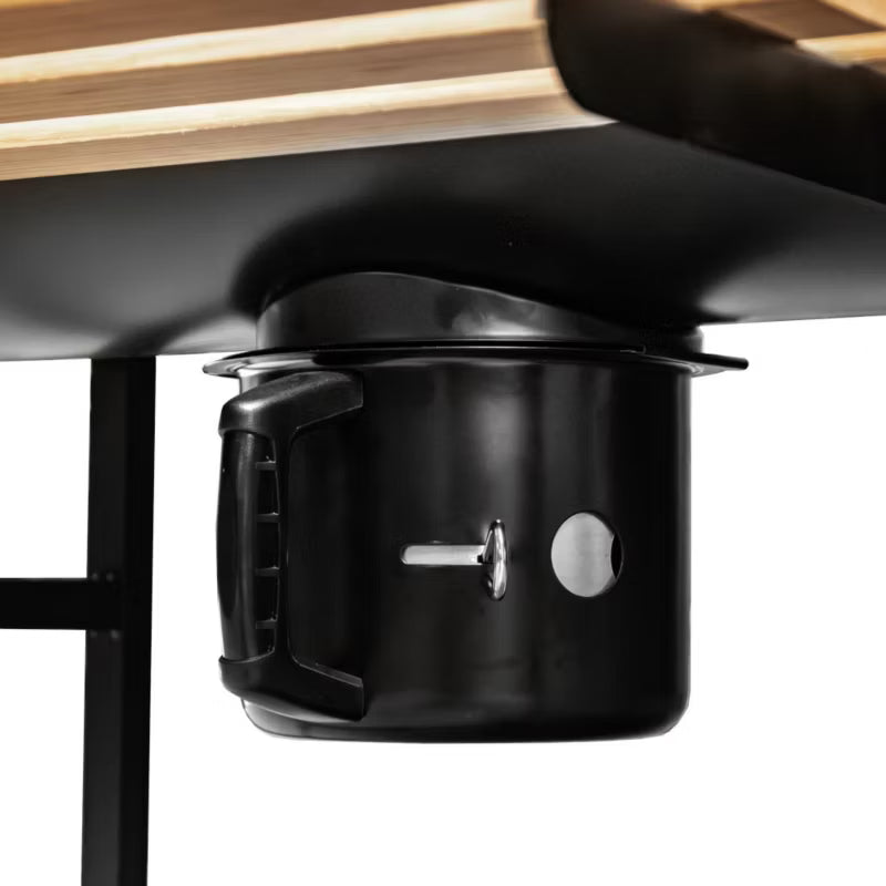 Kuglegrill Tøndegrill 115x60x94 cm Sort med Termometer