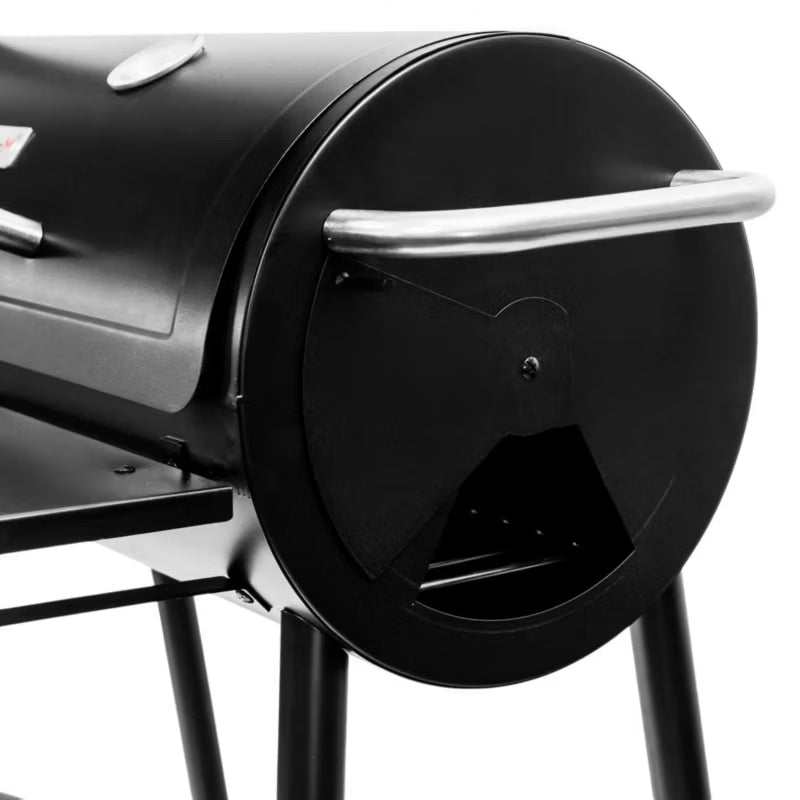 Kuglegrill Tøndegrill 71x55x125 cm med Skorsten Sort