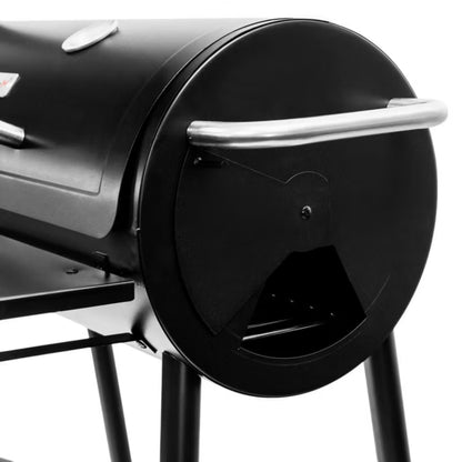Kuglegrill Tøndegrill 71x55x125 cm med Skorsten Sort