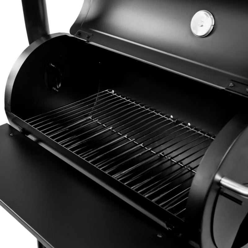 Kuglegrill Tøndegrill 71x55x125 cm med Skorsten Sort