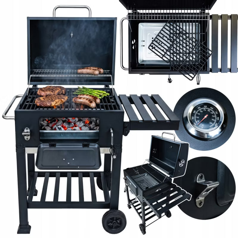 Kuglegrill Kulgrill VL-00656 105x64 cm Sort Stål