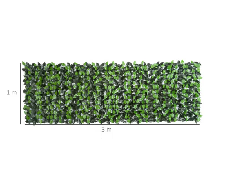 Kunstig Hæk Vedbend 300x100 cm Grøn
