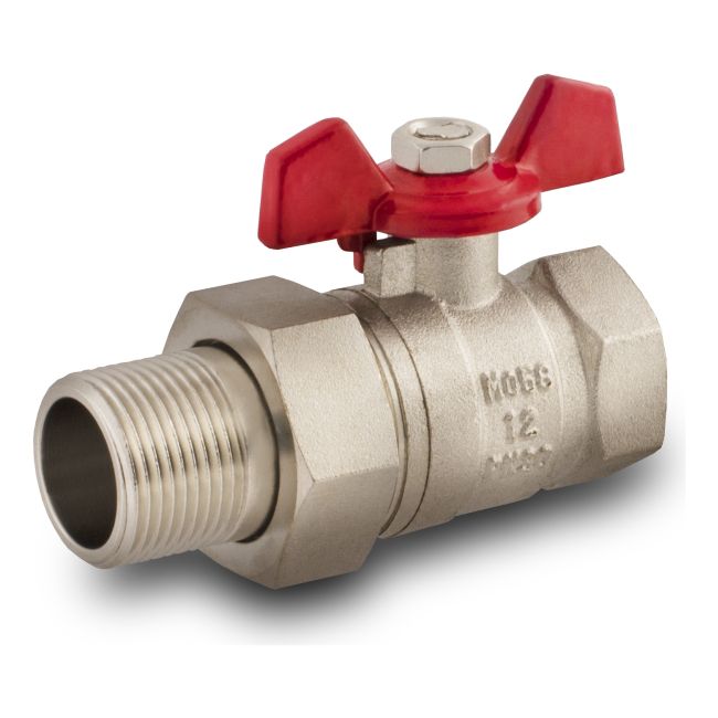 Idmar Group kugleventil til vand med butterfly-møtrik 1/2"