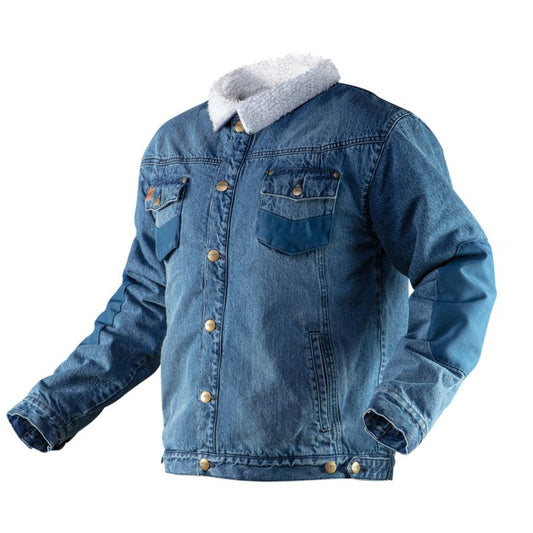 Neo Tools Denim klassisk foret jeansjakke str. XXXL navyblå 1 stk.