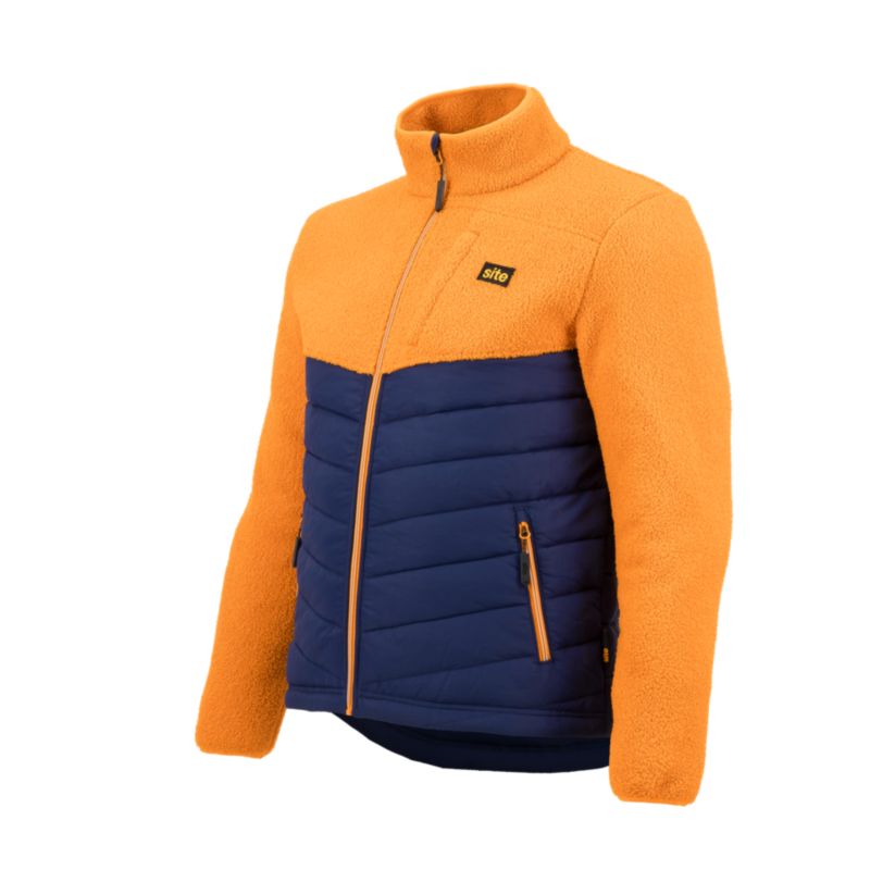 Site Hallard fleecejakke i orange XXL