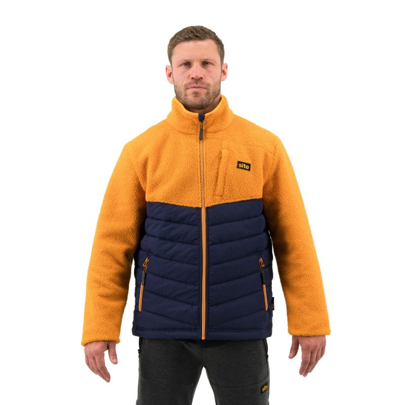 Site Hallard fleecejakke i orange XXL