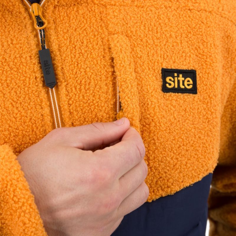 Site Hallard fleecejakke i orange XXL