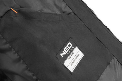 NEO TOOLS varm arbejdsjakke, str. XL, sort, 1 stk.