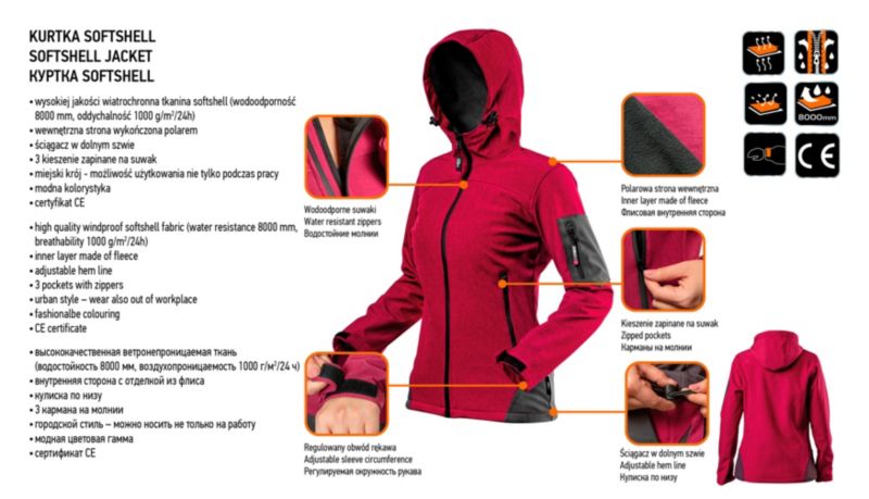 Neo Tools softshell-jakke til kvinder L