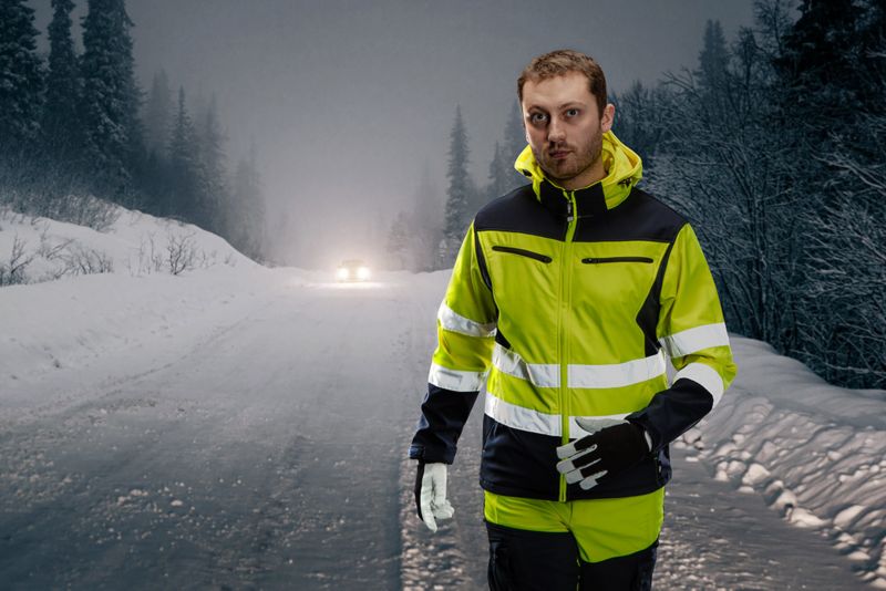 Softshell-jakke NEO TOOLS med høj synlighed str. S gul 1 stk.