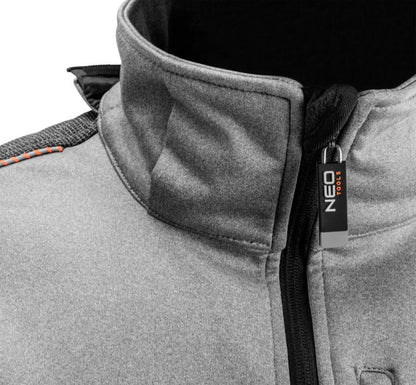 NEO TOOLS softshell-jakke vandtæt, vindtæt og åndbar, str. XXL, grå, 1 stk.