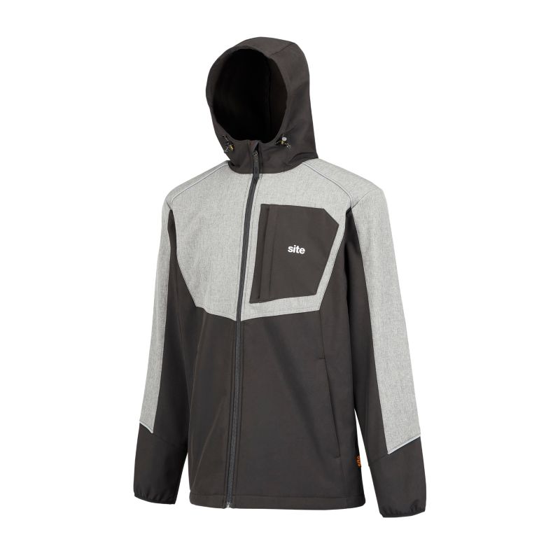 Softshell-jakke Site Cladwel sort-grå L