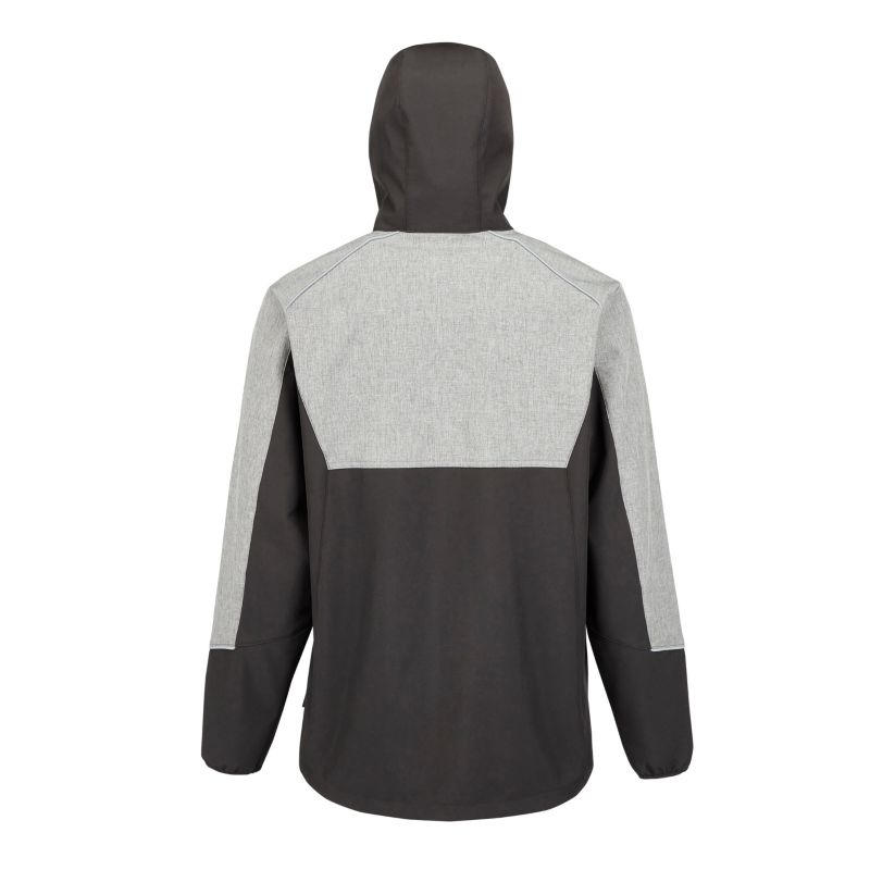 Softshell-jakke Site Cladwel sort-grå L