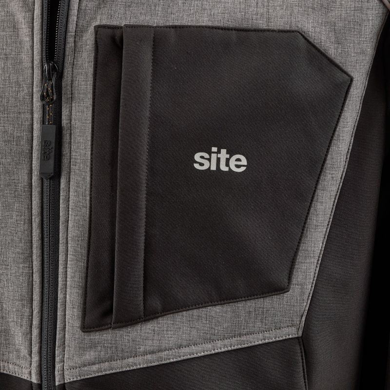 Softshell-jakke Site Cladwel sort-grå L